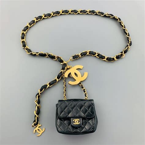 black and gold chanel belt bag|chanel bag black classic.